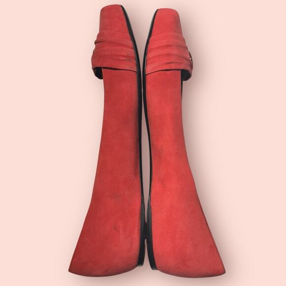 Gucci women shoes size 41 10.5 red ballet flats slip on - Picture 4 of 6